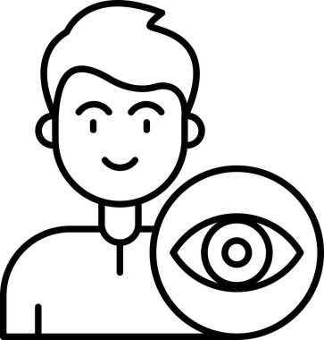 erkek gözü görünüm simgesi ana hat biçiminde