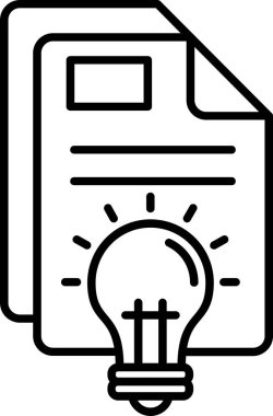 Ampul. Web simgesi basit illüstrasyon