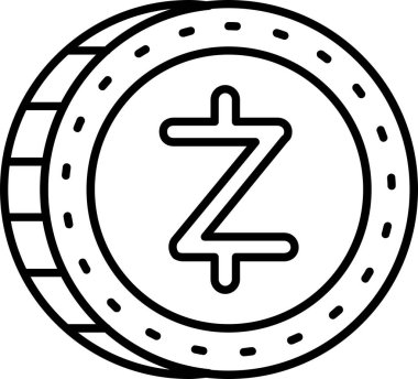 Zcash simge vektör illüstrasyon tasarımı