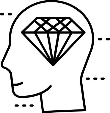 Elmas. Web simgesi basit illüstrasyon