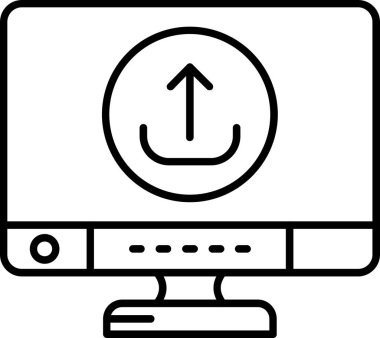 Bilgisayar. Web simgesi basit tasarım