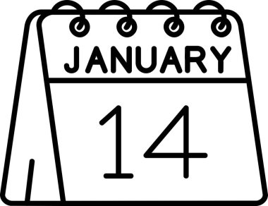 14 Şubat tarih simgesi