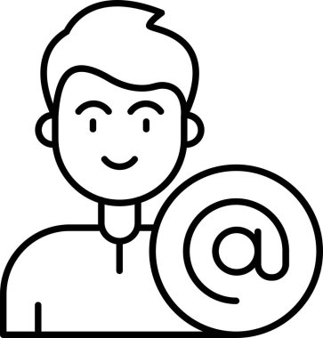 e-posta pazarlama simgesi ana hat biçiminde