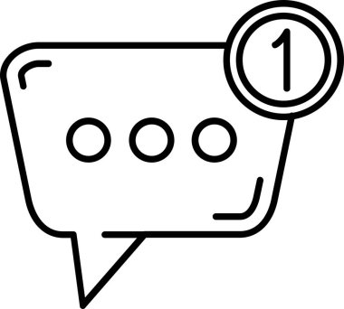 baloncuk sohbet simgesi ana hat biçiminde