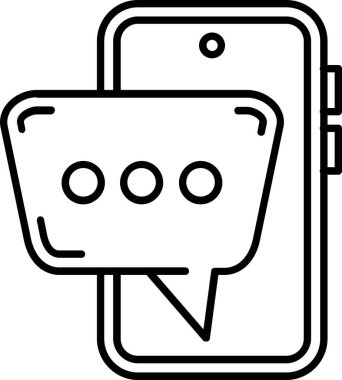 Sohbet simgesi, vektör çizimi