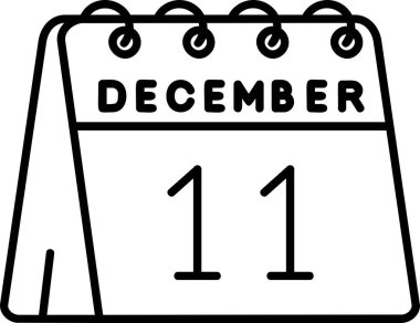 Takvim simgesiyle 1 Aralık takvimi