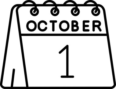 Bir takvim simgesinin vektör illüstrasyonu