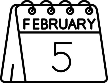 Şubat Glyph vektörü Simge Tasarımı