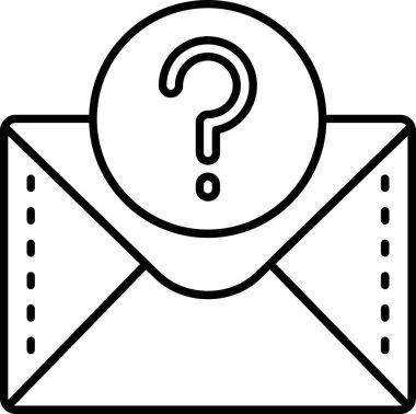 e-posta zarfı simgesi ana hat biçiminde