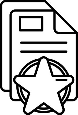 yıldız belgesi vektör illüstrasyonu