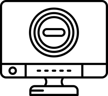 Bilgisayar. Web simgesi basit illüstrasyon