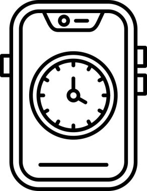 Saat simgesinin vektör illüstrasyonu