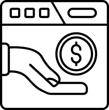 Çamaşır makinesi. Basit vektör illüstrasyonu