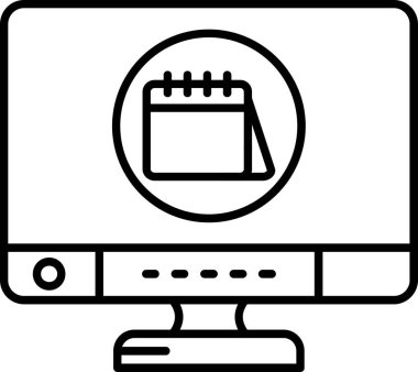 bilgisayar ekranı simgesi, vektör illüstrasyonu