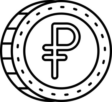 Para birimi. Web simgesi basit illüstrasyon