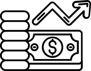 Dolar simgesi, basit vektör illüstrasyonu