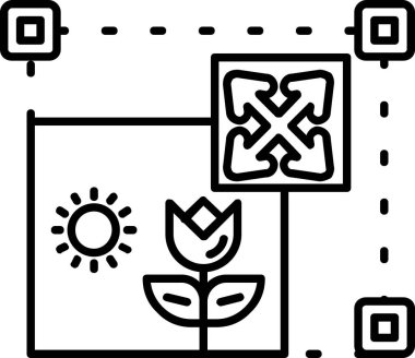 ziraat tarım ikonu anahat tarzında