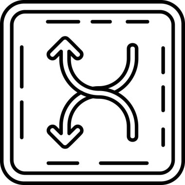 ok yönü simgesi ana hat biçiminde