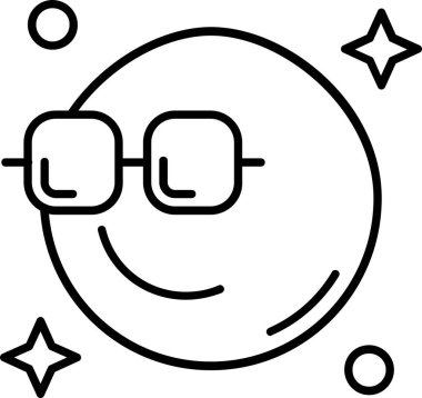 Astronomi ay simgesi ana hatlar biçiminde