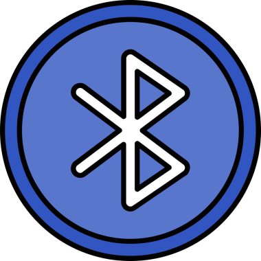 Mavi bir simgenin vektör illüstrasyonu