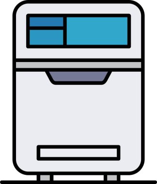 Buzdolabı simgesi, vektör çizimi