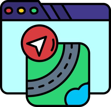 harita konum gezinme simgesi