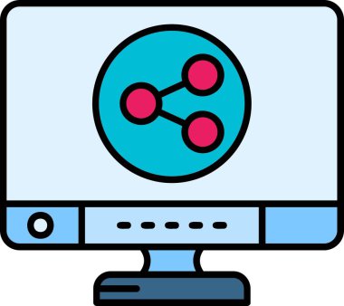 ağ web simgesi basit illüstrasyon