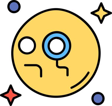 Ay. Web simgesi basit illüstrasyon