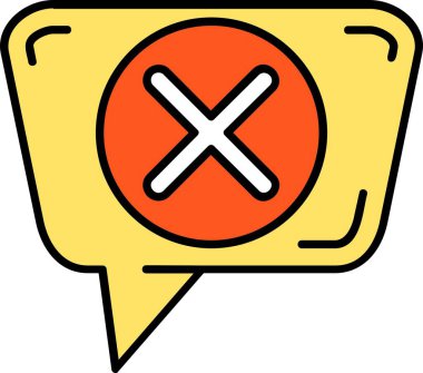 Sohbet simgesi rengi dış hat vektörü yok