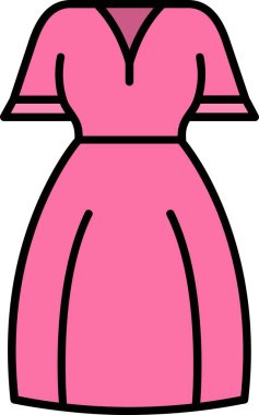 Pembe kurdeleli pembe elbise