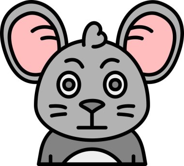 sevimli çizgi fare. vektör çizim