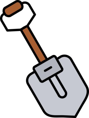 kürek simgesi vektör illüstrasyonu