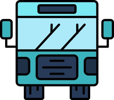 bus simgesi vektör illüstrasyonu