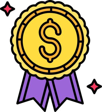 Madalya. Web simgesi basit illüstrasyon