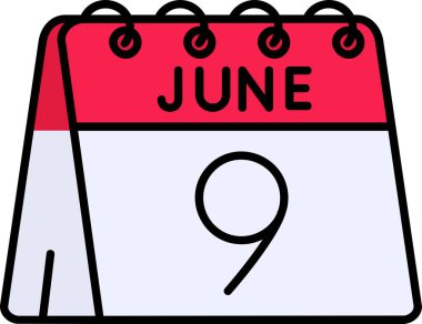 8 Haziran simgesi, vektör illüstrasyonu