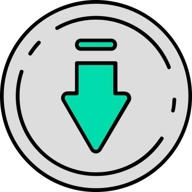 Simge indir, vektör illüstrasyonu