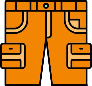 Pantolon ikonu. Web için basit pantolon vektör simgesi çizimi