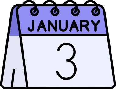 2 Ocak ve, tek aylık takvim günü