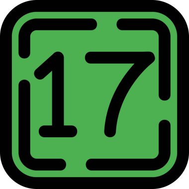 Moda stili izole edilmiş 1677 simgesi