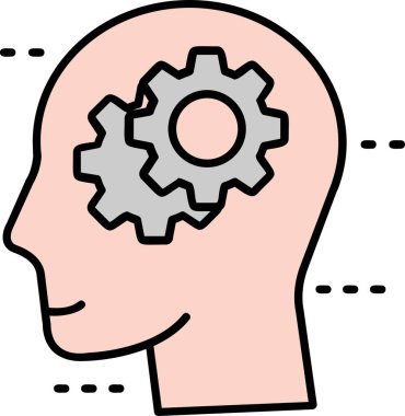 Beyin. Web simgesi basit illüstrasyon