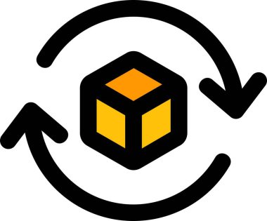 Kutu. Web simgesi basit illüstrasyon