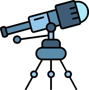 Teleskop. Web simgesi basit illüstrasyon