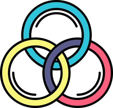 Halka simgesi renk dış hat vektörü