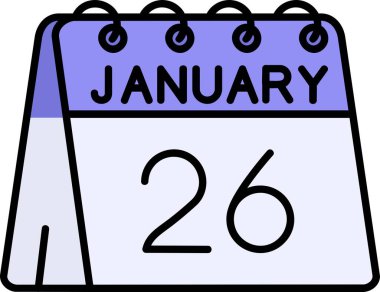 Şubat 20 - Doldurulmuş takvim simgesi - özet biçimi