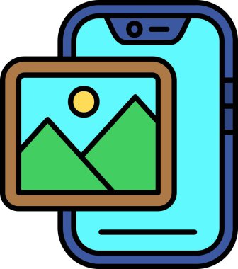 Akıllı telefon simgesi. vektör illüstrasyonu