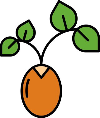 bitki simgesi vektör illüstrasyonu