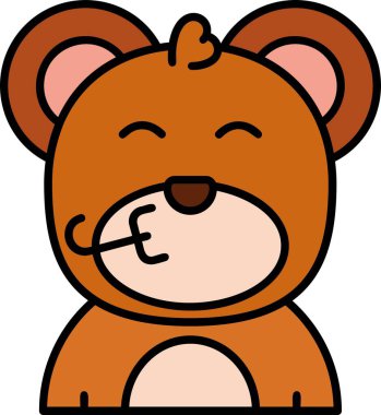 Çizgi film ayısının vektör çizimi