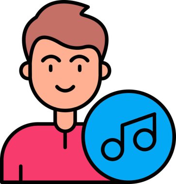 Müzik. Web simgesi basit illüstrasyon