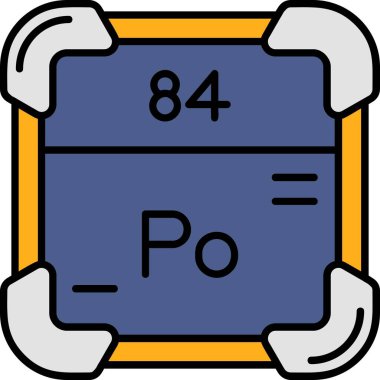 Bir kimyasal simgenin vektör illüstrasyonu