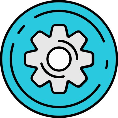 dişli simgesi vektör illüstrasyonu